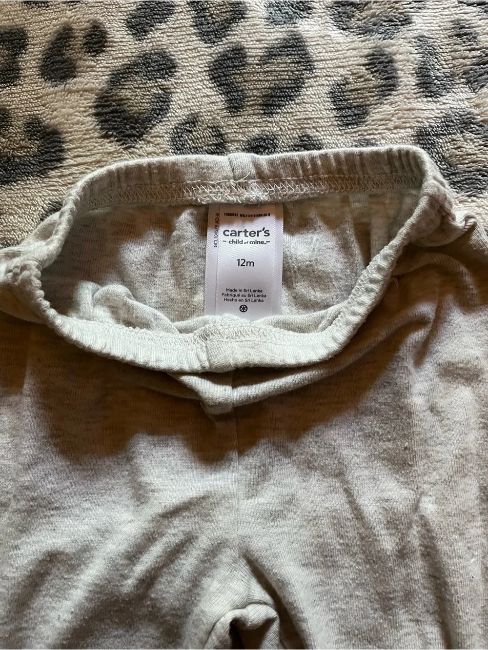 Carter's Light Gray Kids Stretch Jogger Leggings